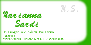marianna sardi business card