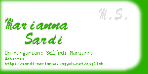 marianna sardi business card